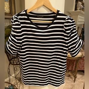 Kate Spade Black and White Striped Top